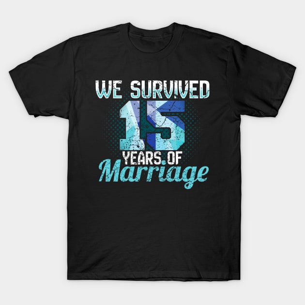 15th Wedding Anniversary T-Shirt by Mila46